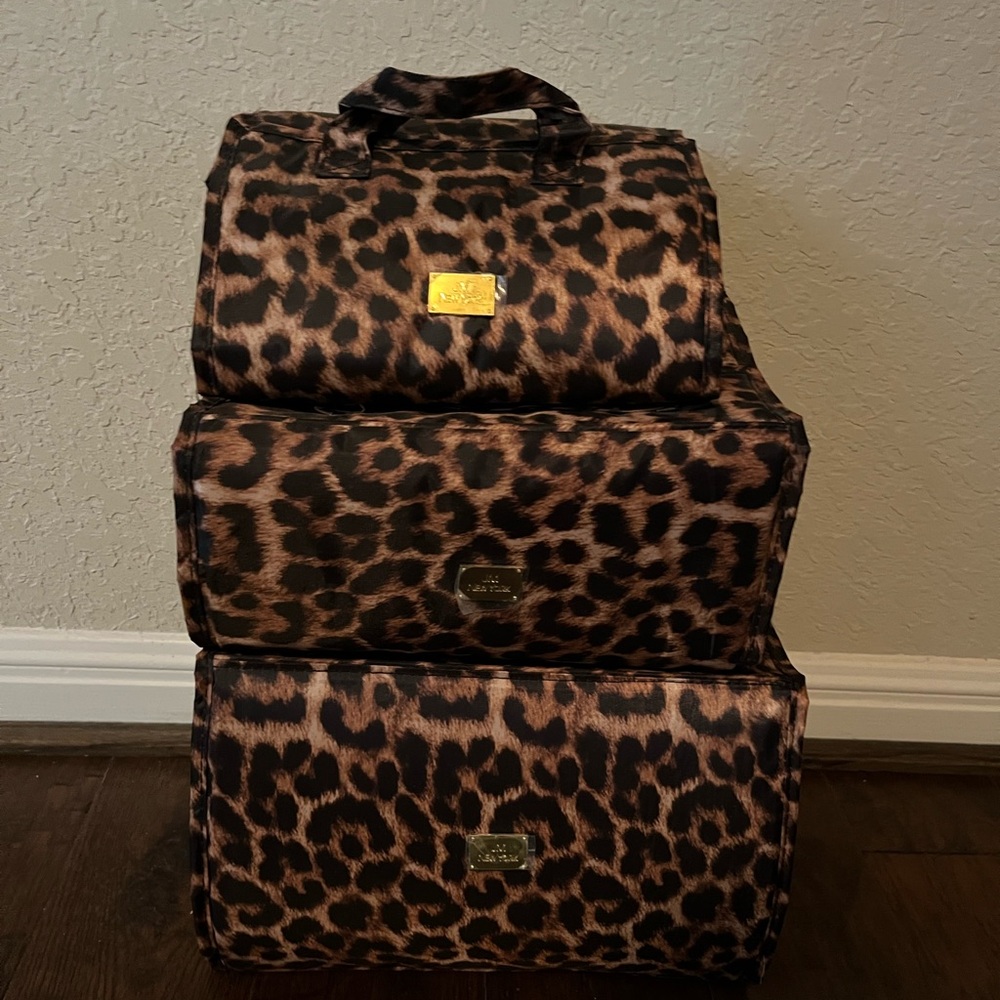 Joy Mangano Leopard Print Storage Bags